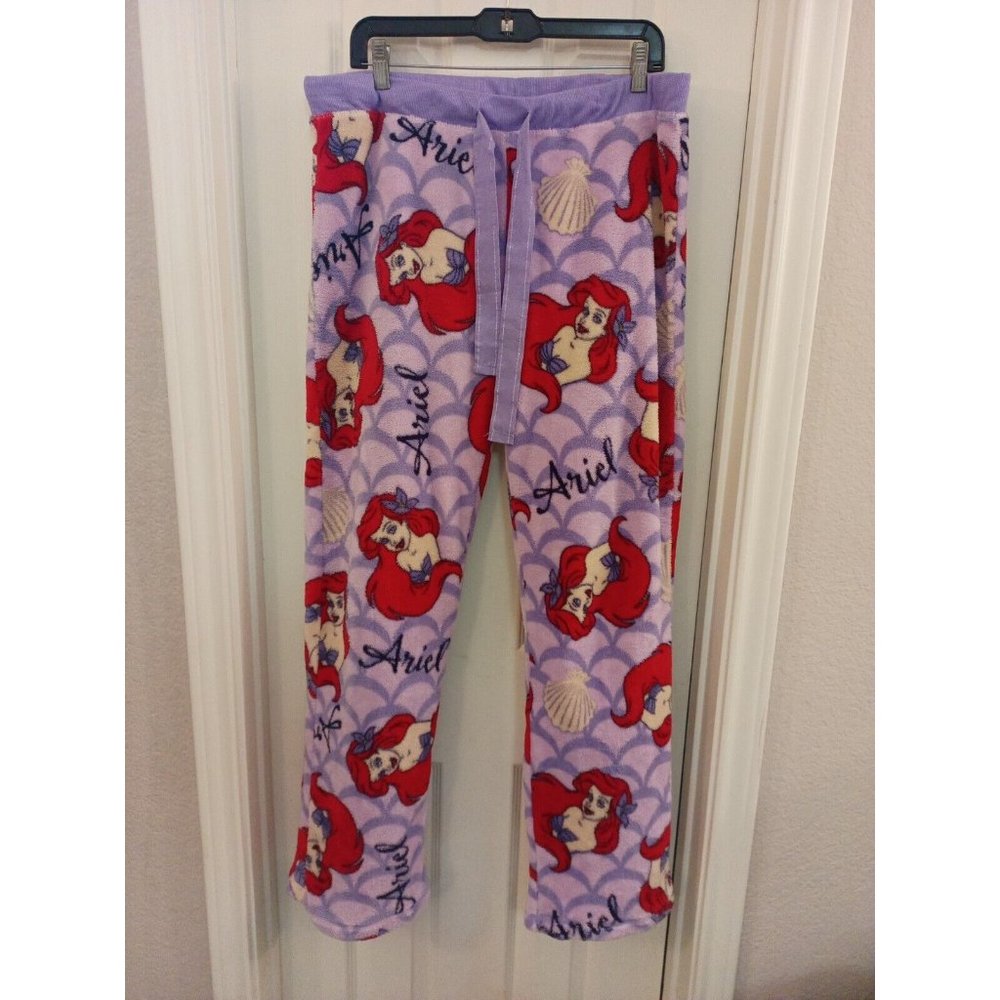 Women's Disney The Little Mermaid Ariel All Over Print Fluffy Sleep Pants Xl